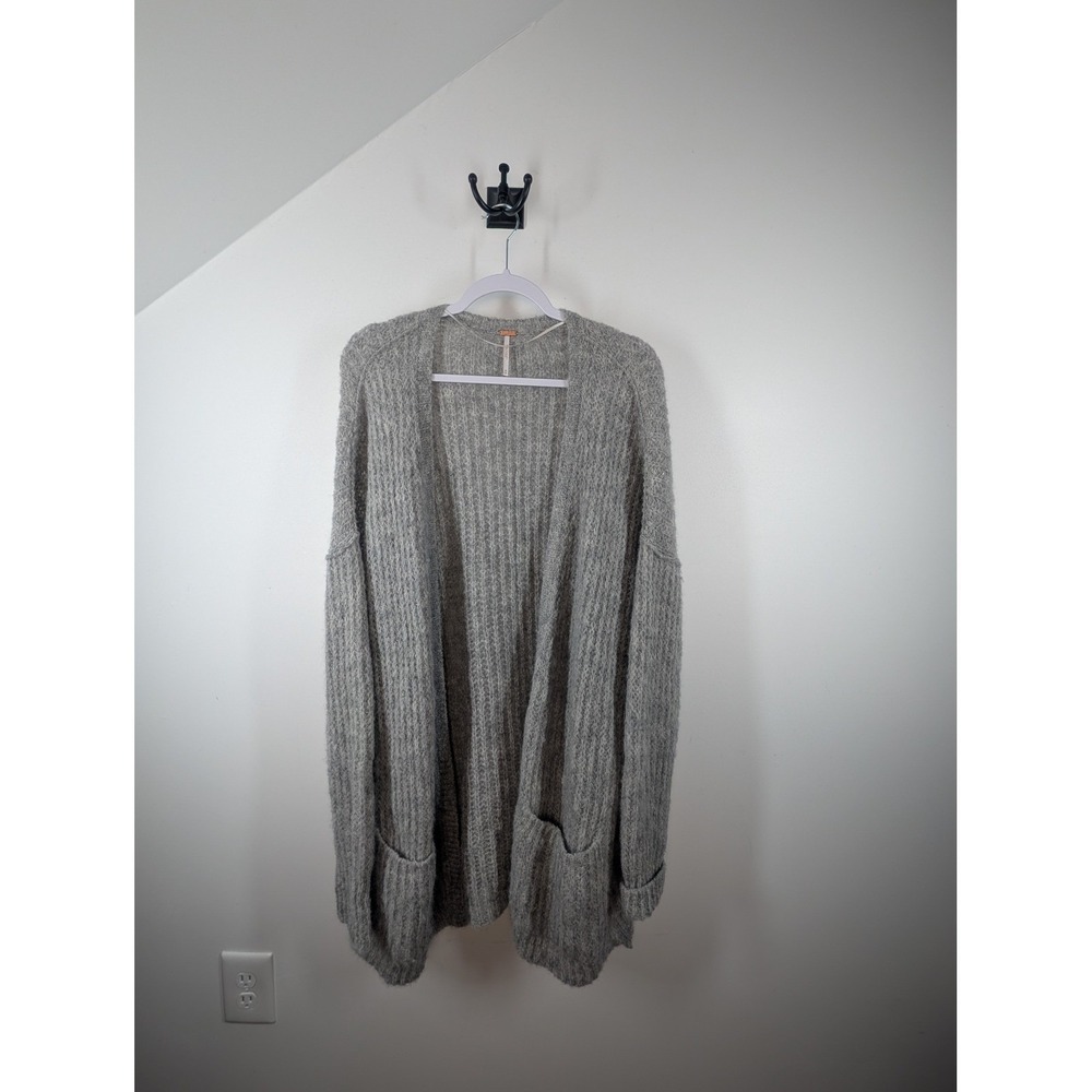 Cozy Ribbed Open-Front Cardigan - Gray - Picture 2 of 8